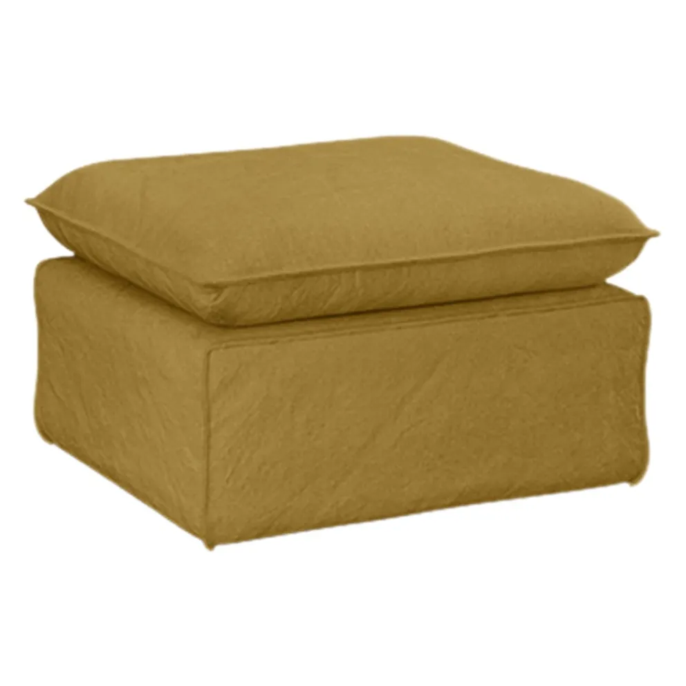 HKliving Hocker Nomad ockergelb New