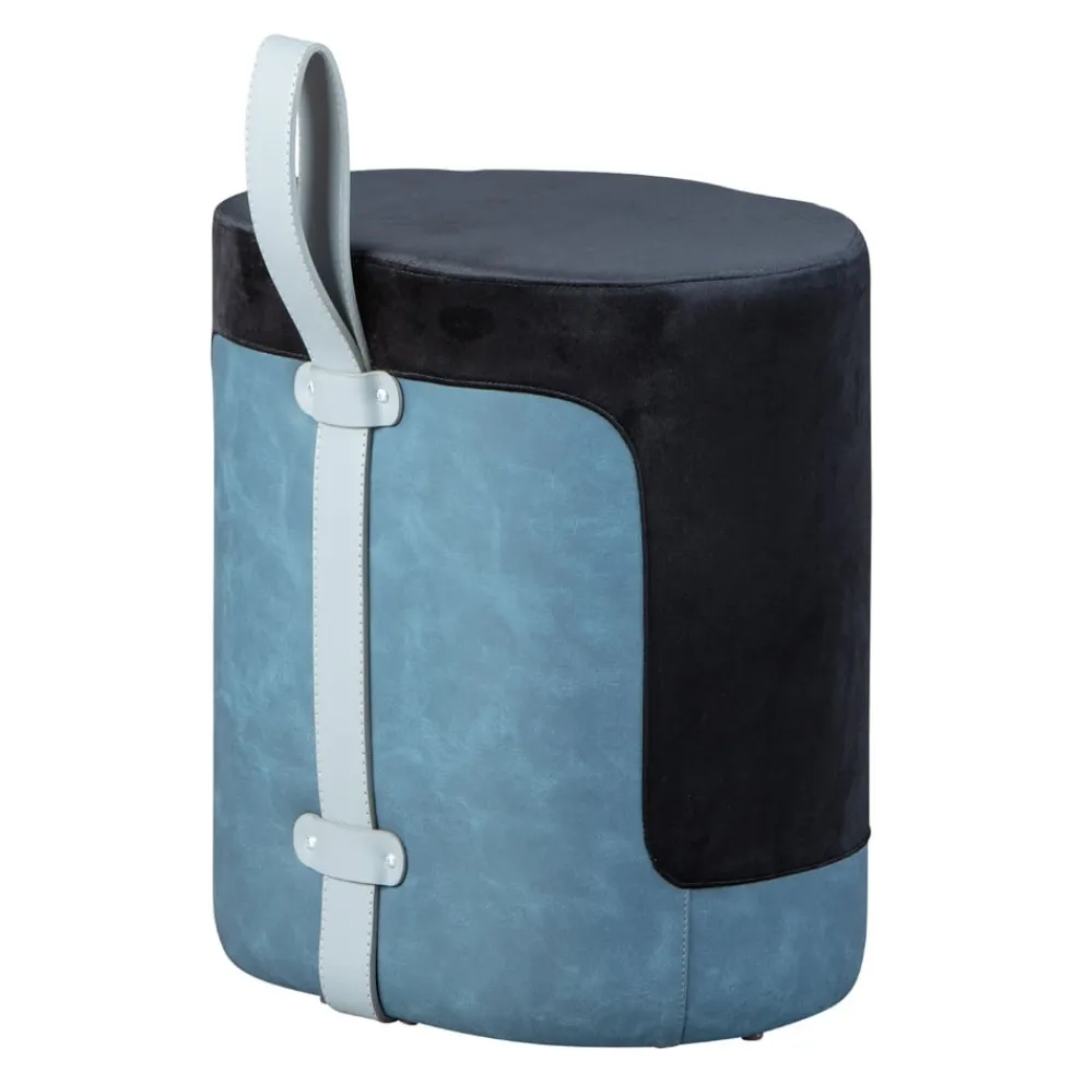 MID.YOU Hocker Osane-506 anthrazit, blau