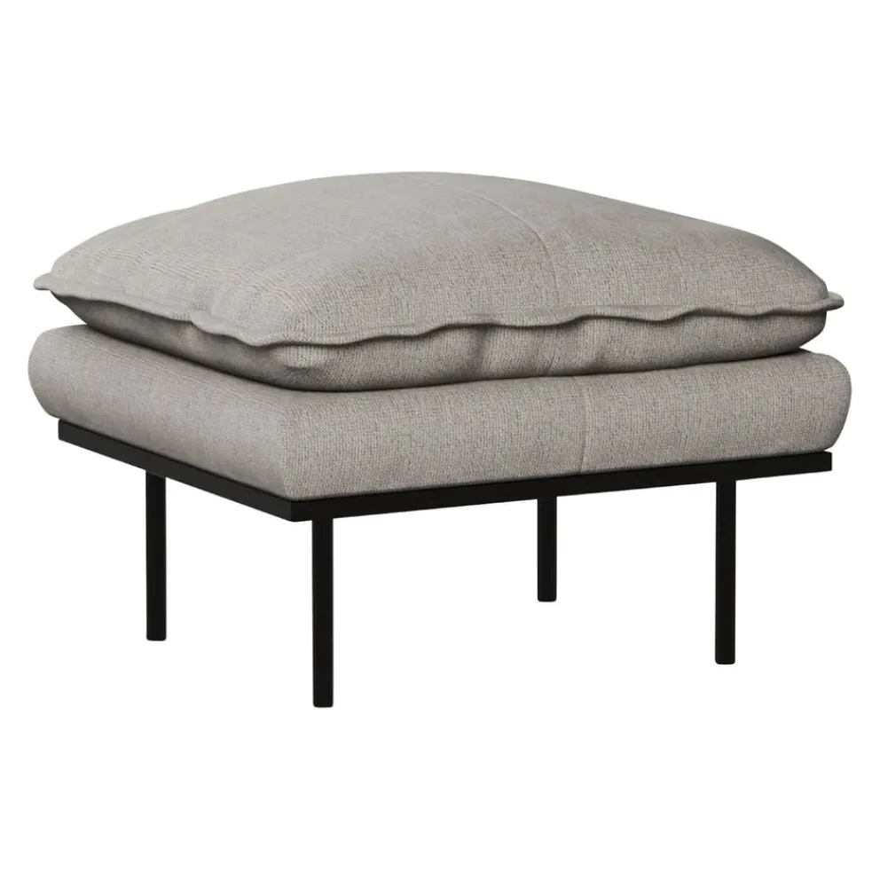 HKliving Hocker Retro hellgrau Hot