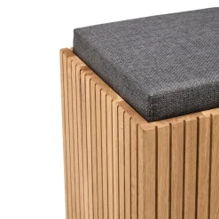 Linea Natura Hocker Rurik eichefarbig, schwarz Discount