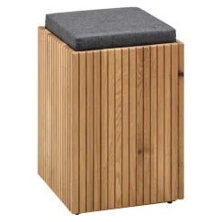 Linea Natura Hocker Rurik eichefarbig, schwarz Discount