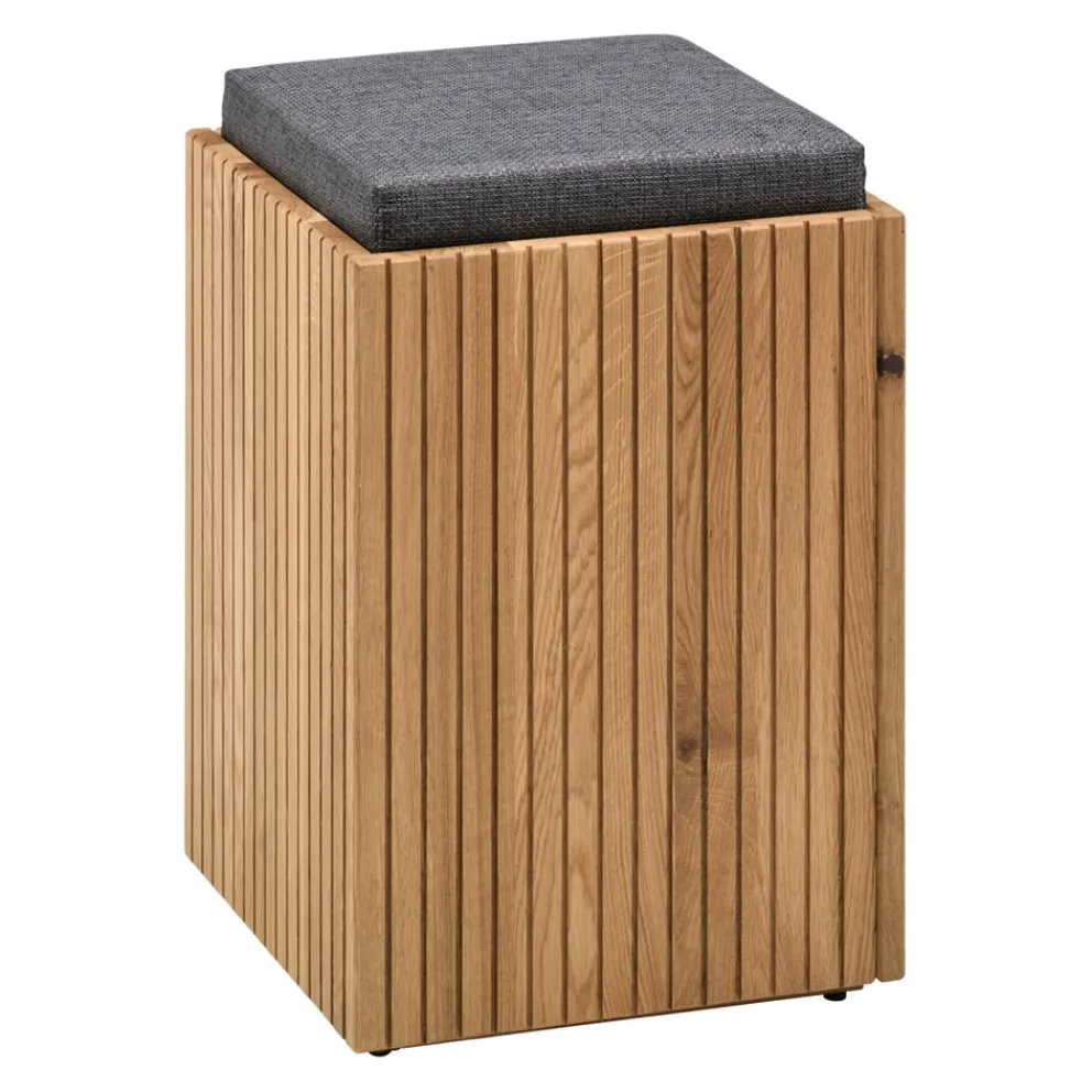 Linea Natura Hocker Rurik eichefarbig, schwarz Discount