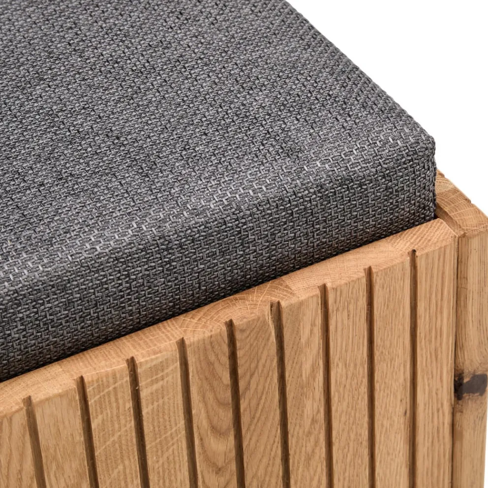 Linea Natura Hocker Rurik eichefarbig, schwarz Discount