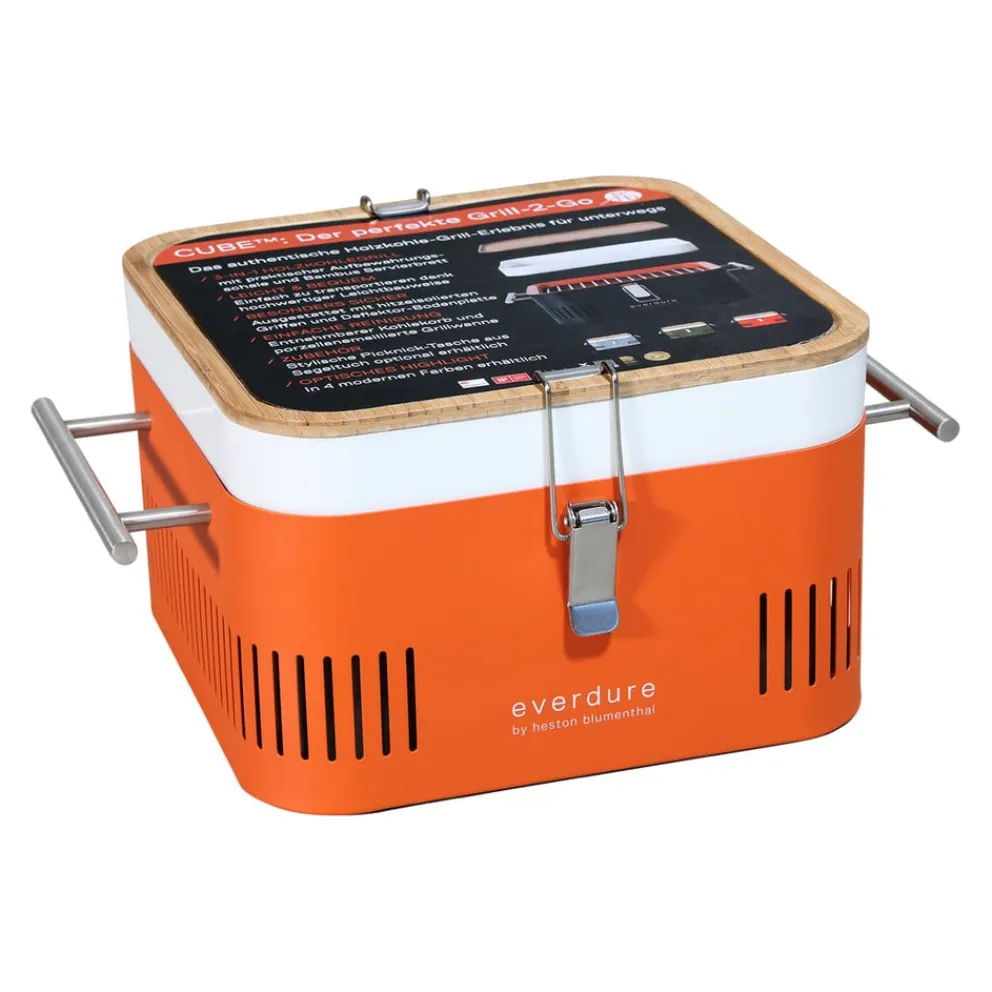 Everdure Holzkohlegrill Cube orange Outlet