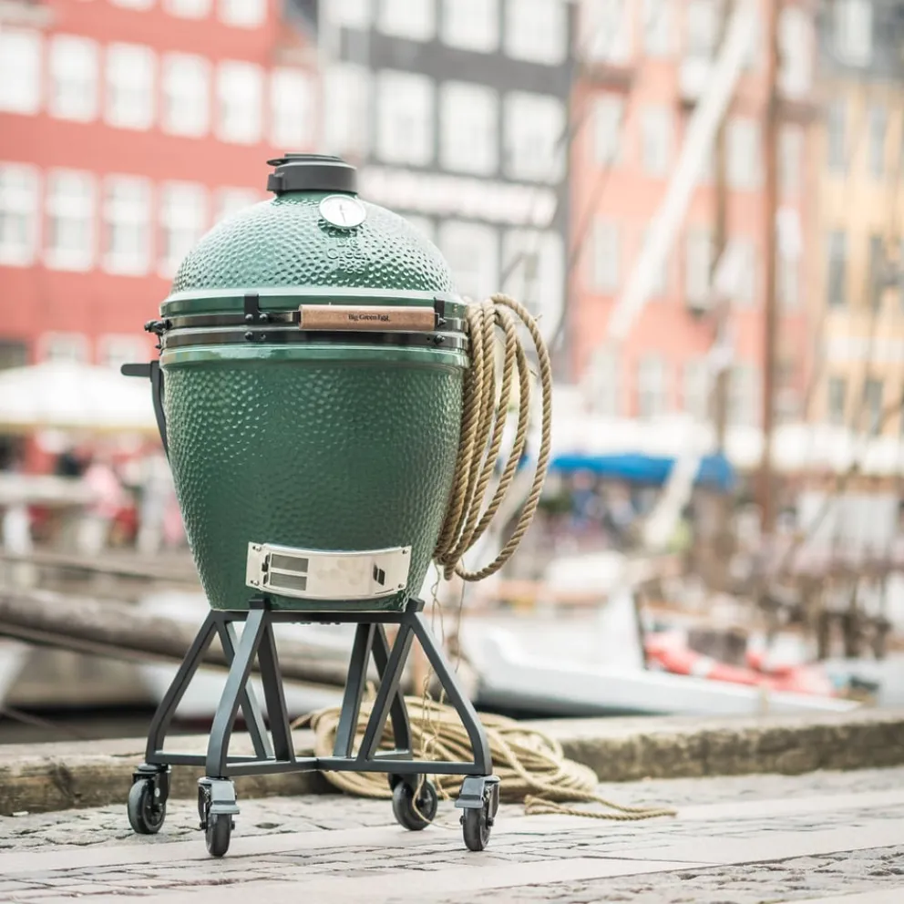 Big Green Egg Holzkohlegrill Large BBQ dunkelgrün Best