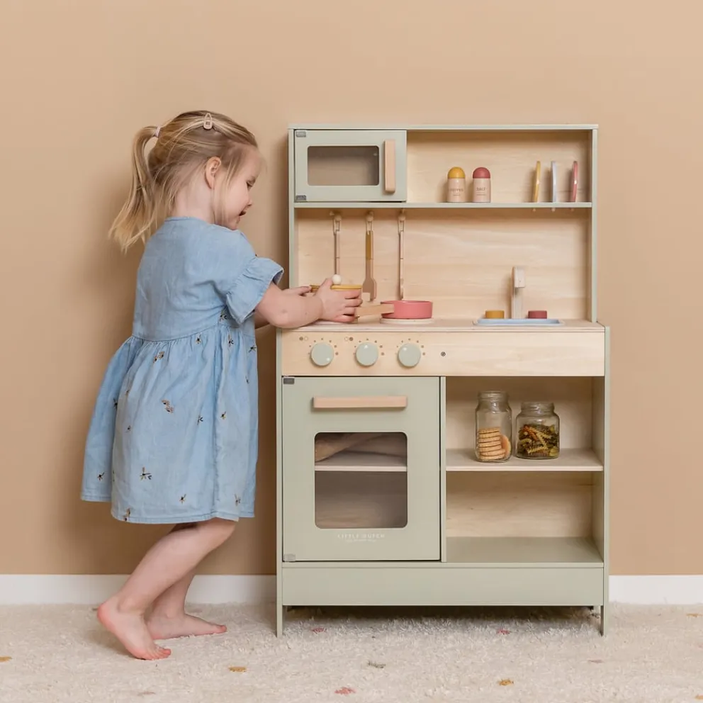 LITTLE DUTCH Holzspielzeug Little Play altrosa, buchefarbig, gelb, hellblau, mint, rosa Outlet