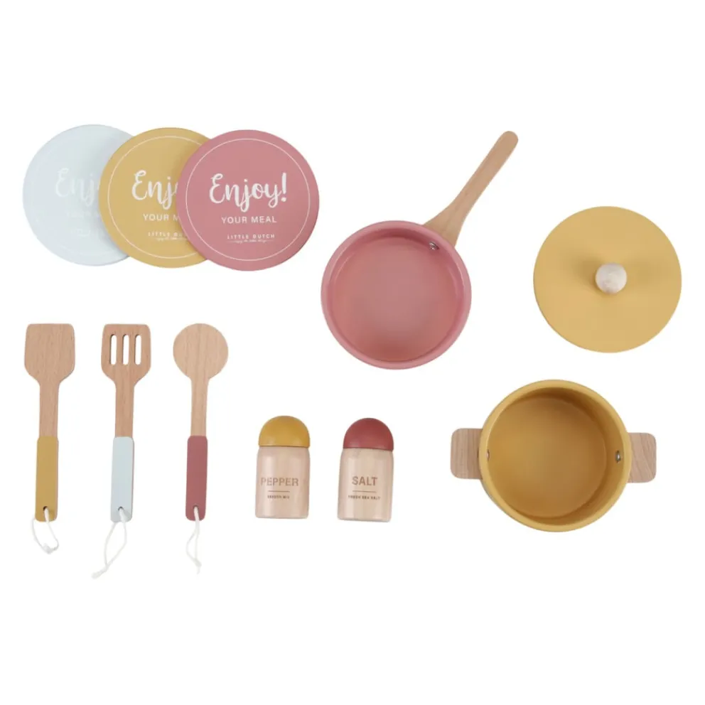 LITTLE DUTCH Holzspielzeug Little Play altrosa, buchefarbig, gelb, hellblau, mint, rosa Outlet
