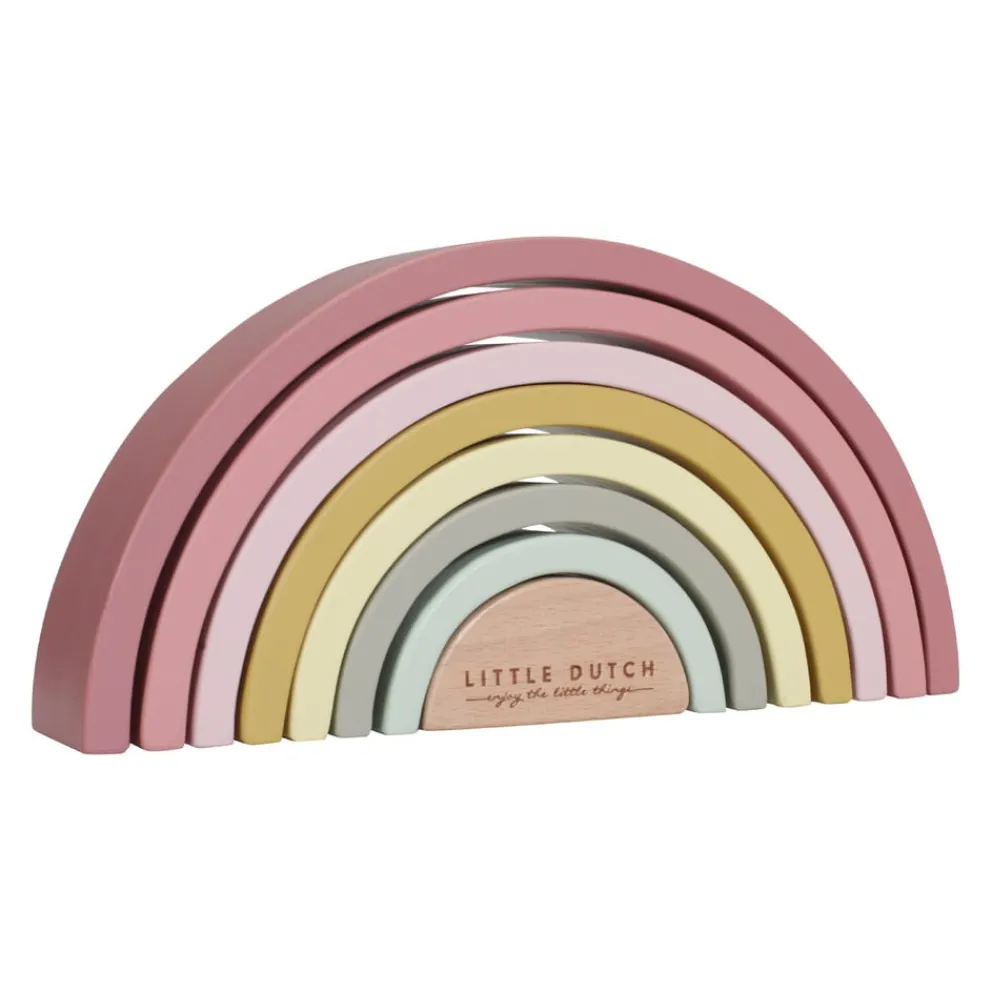 LITTLE DUTCH Holzspielzeug Rainbow rosa Discount