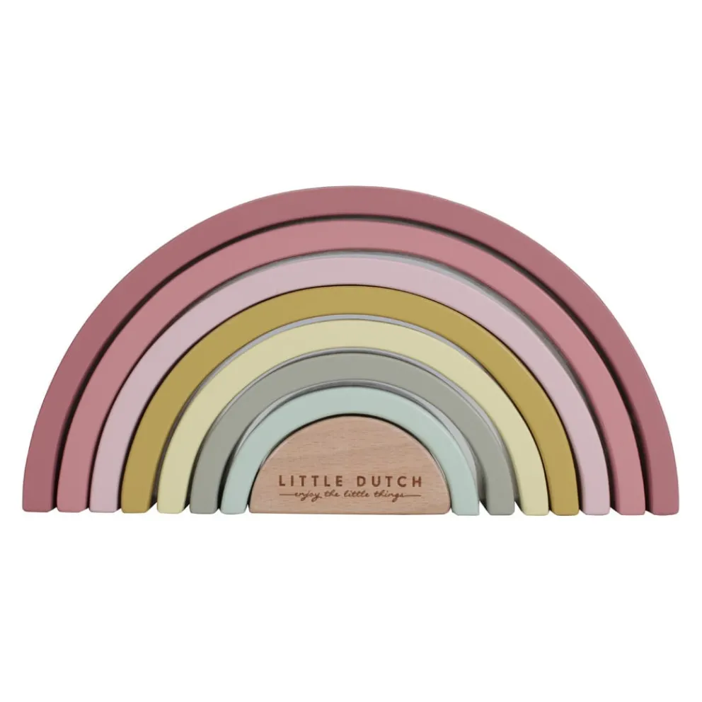 LITTLE DUTCH Holzspielzeug Rainbow rosa Discount