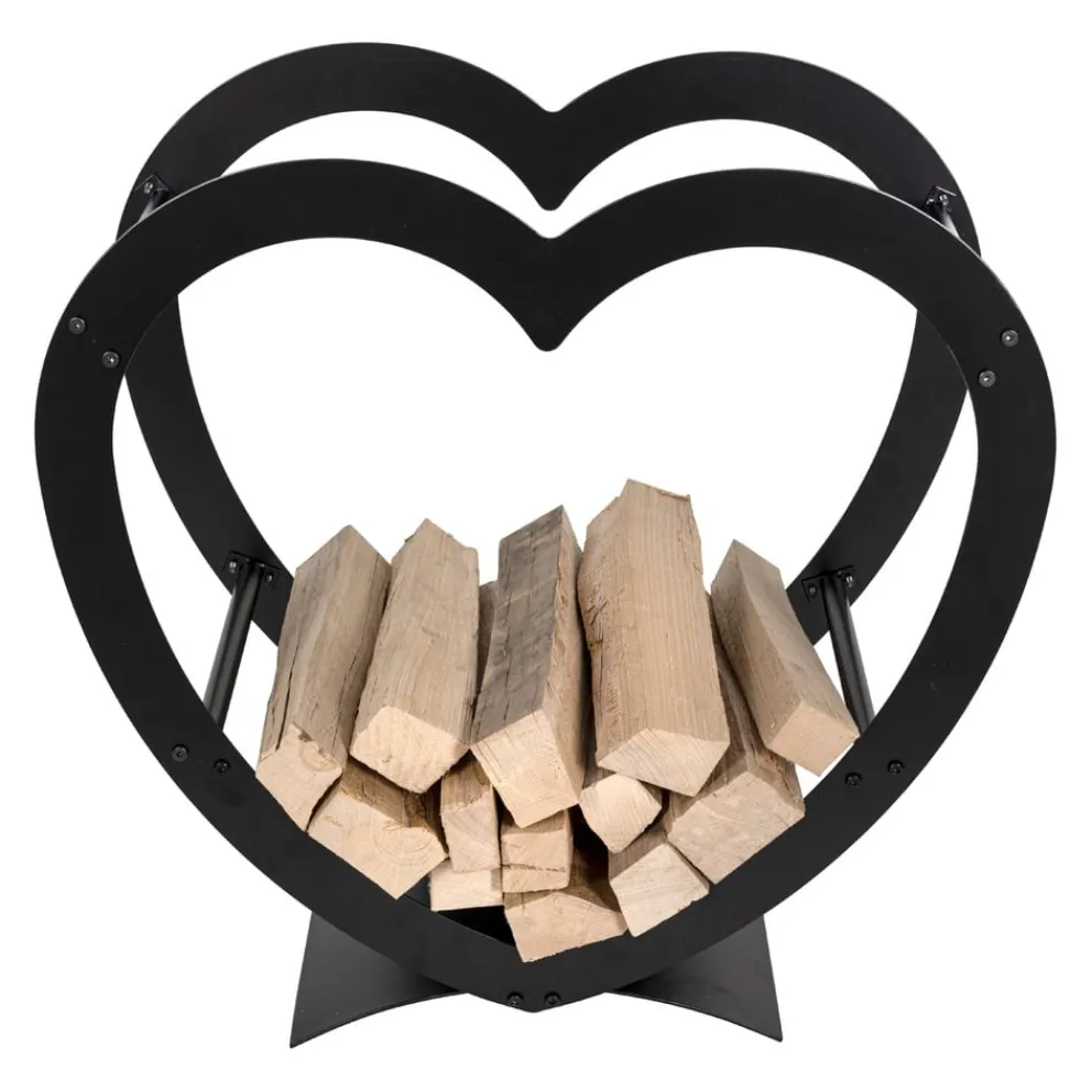 Nouvel Kaminholzregal Valentino schwarz Outlet