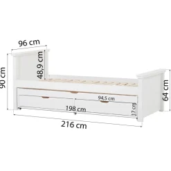Hoppekids Kinderbett Deluxe weiss Online