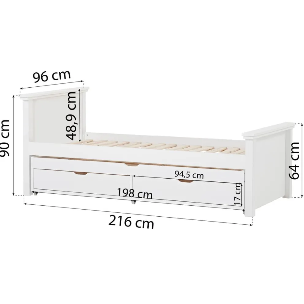 Hoppekids Kinderbett Deluxe weiss