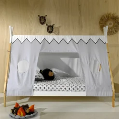 MID.YOU Kinderbett Tipi kieferfarbig, weiss Discount