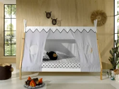 MID.YOU Kinderbett Tipi eichefarbig, weiss Sale