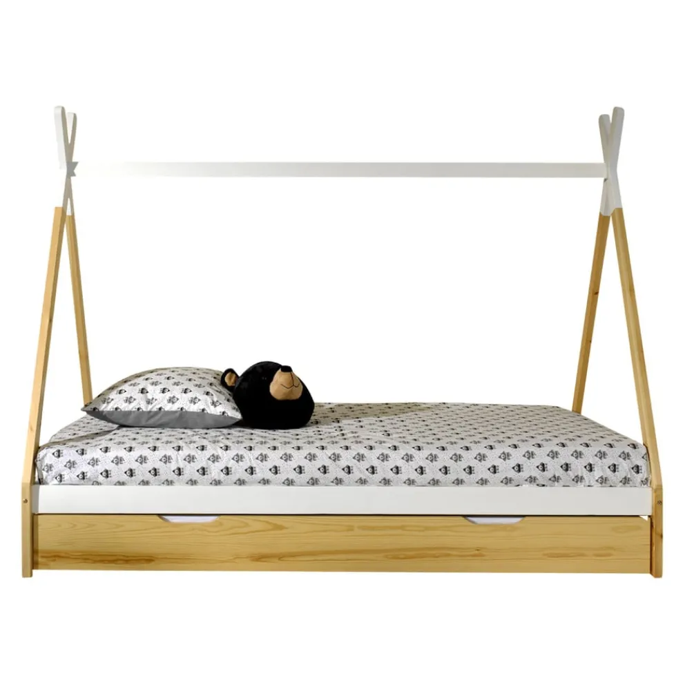 MID.YOU Kinderbett Tipi eichefarbig, weiss Sale