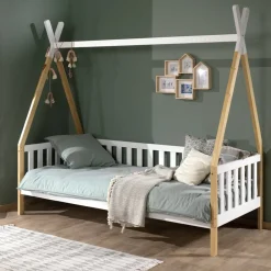 MID.YOU Kinderbett Tipi weiss Discount