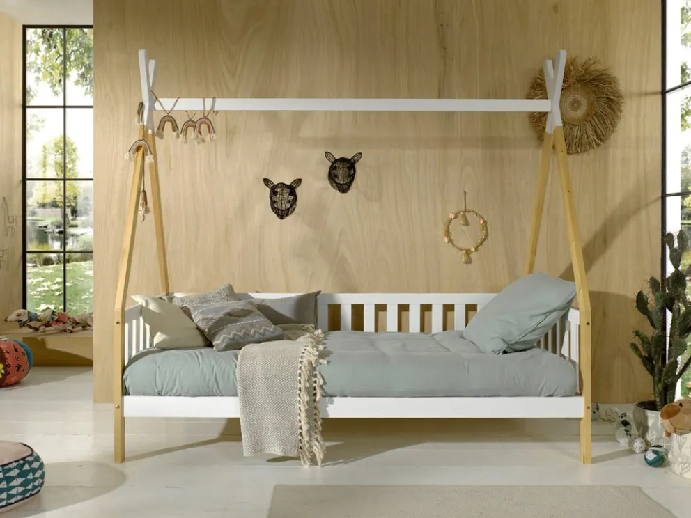 MID.YOU Kinderbett Tipi weiss Discount
