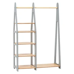 Duck Woodworks Kinderkleiderschrank Misa grau Hot