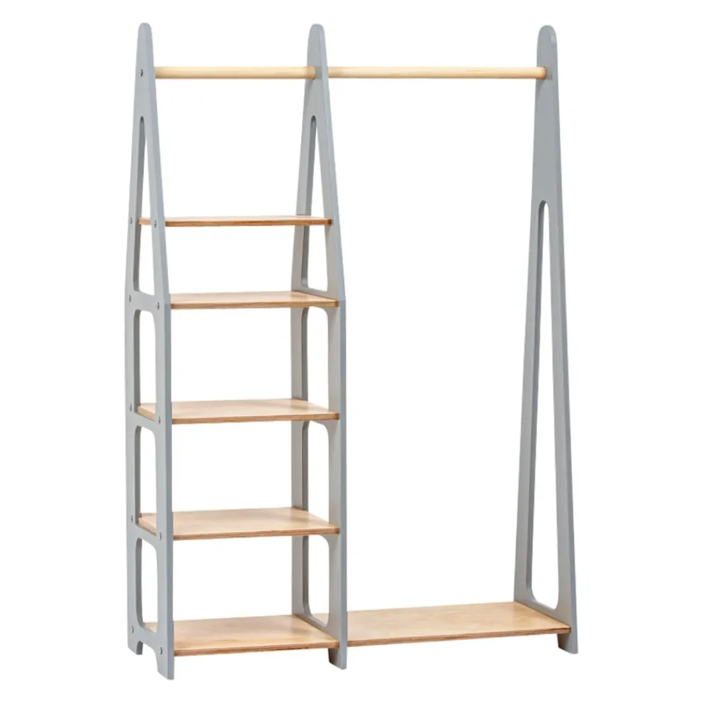 Duck Woodworks Kinderkleiderschrank Misa grau Hot