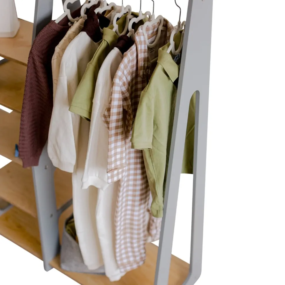 Duck Woodworks Kinderkleiderschrank Misa grau Hot