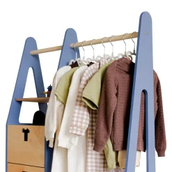 Duck Woodworks Kinderkleiderschrank Misa blau Online