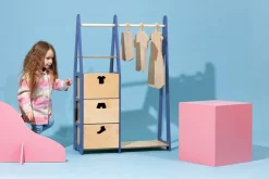Duck Woodworks Kinderkleiderschrank Misa blau Online