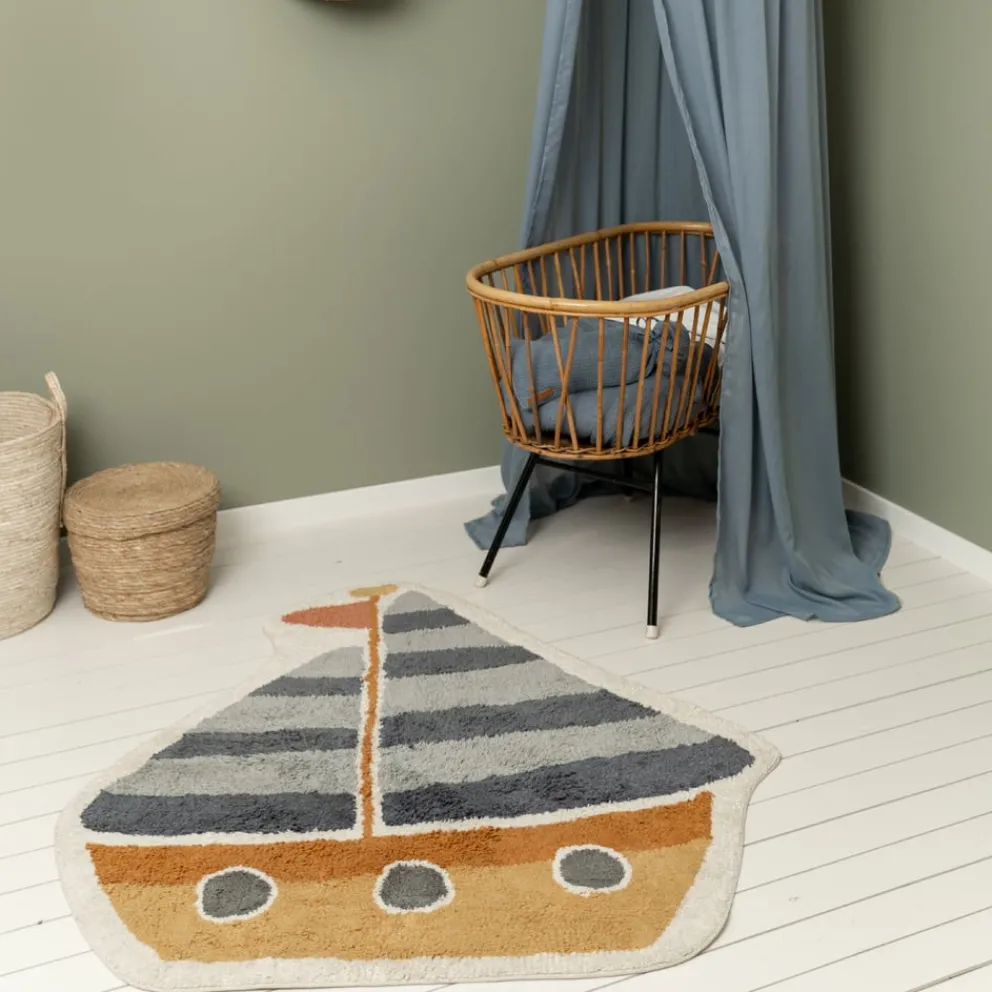 LITTLE DUTCH Kinderteppich Rugs grau, graublau, sandbraun Clearance