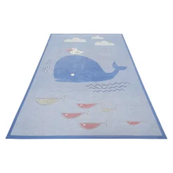 ESPRIT Kinderteppich Whale Buddy blau Outlet