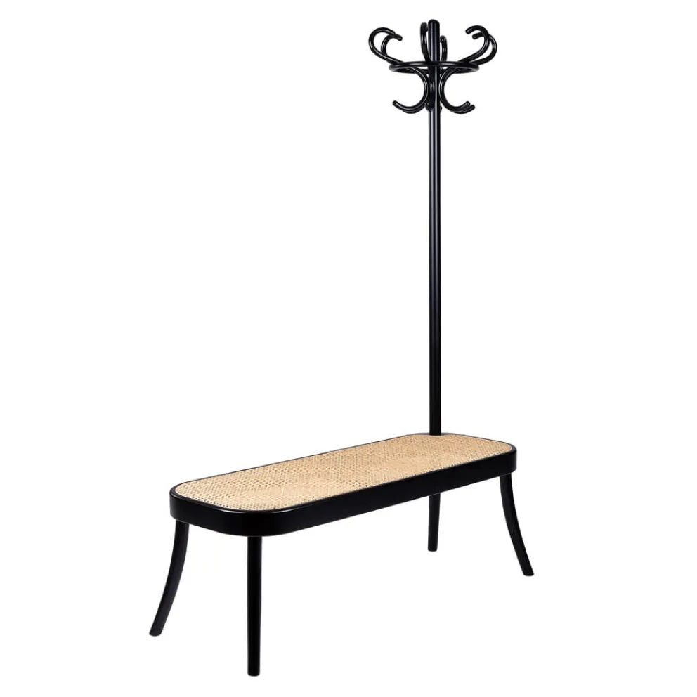 Gebrüder Thonet Vienna Kleiderständer Coat Rack Bench SCHICHTHOLZ / C01 Nero 9005 Hot