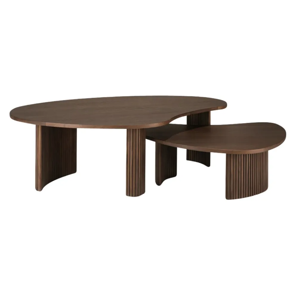 Ethnicraft Klubtisch Boomerang braun Discount