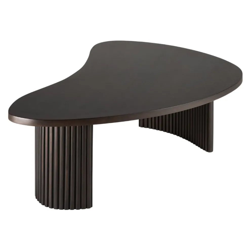 Ethnicraft Klubtisch Boomerang dunkelbraun