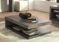 Temahome Klubtisch Detroit betongrau, schwarz Discount