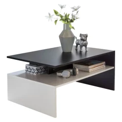 MID.YOU Klubtisch Eckig schwarz, weiss Discount