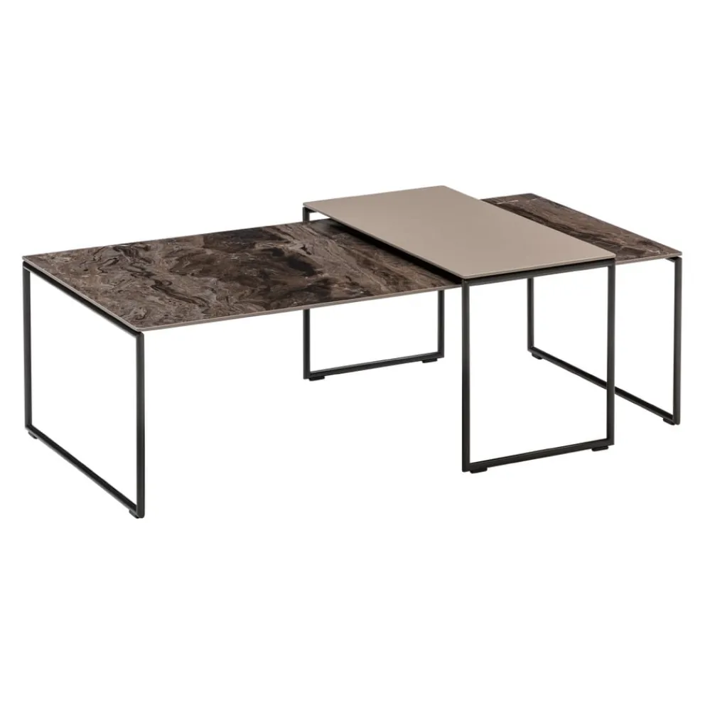 Edition Klubtisch Fortuna Ceramic 2, Gloss Frappucino