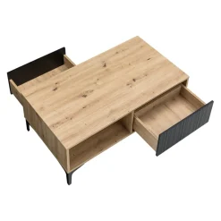 BYYU Klubtisch Kleo eichefarbig, schwarz New