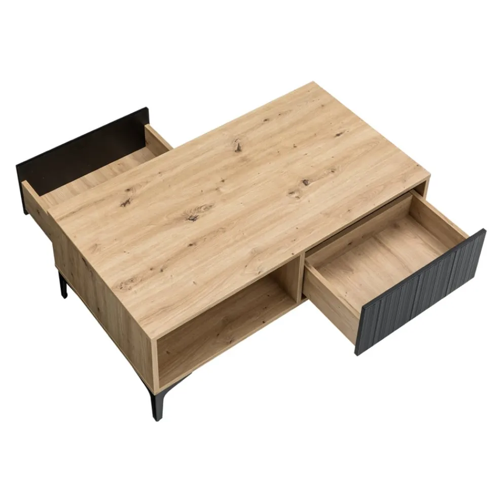 BYYU Klubtisch Kleo eichefarbig, schwarz New