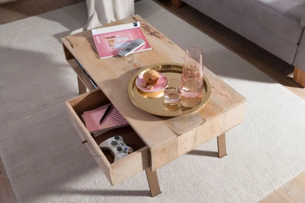 MID.YOU Klubtisch Mango braun Outlet