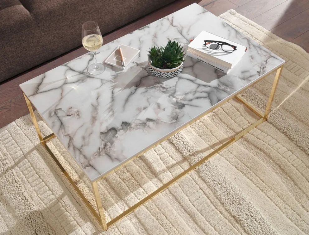 MID.YOU Klubtisch Marmor weiss Hot