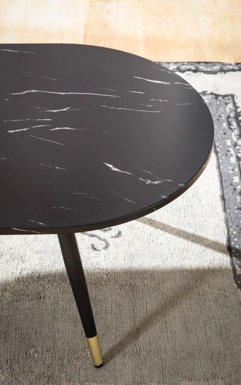 MID.YOU Klubtisch Marmor schwarz Outlet