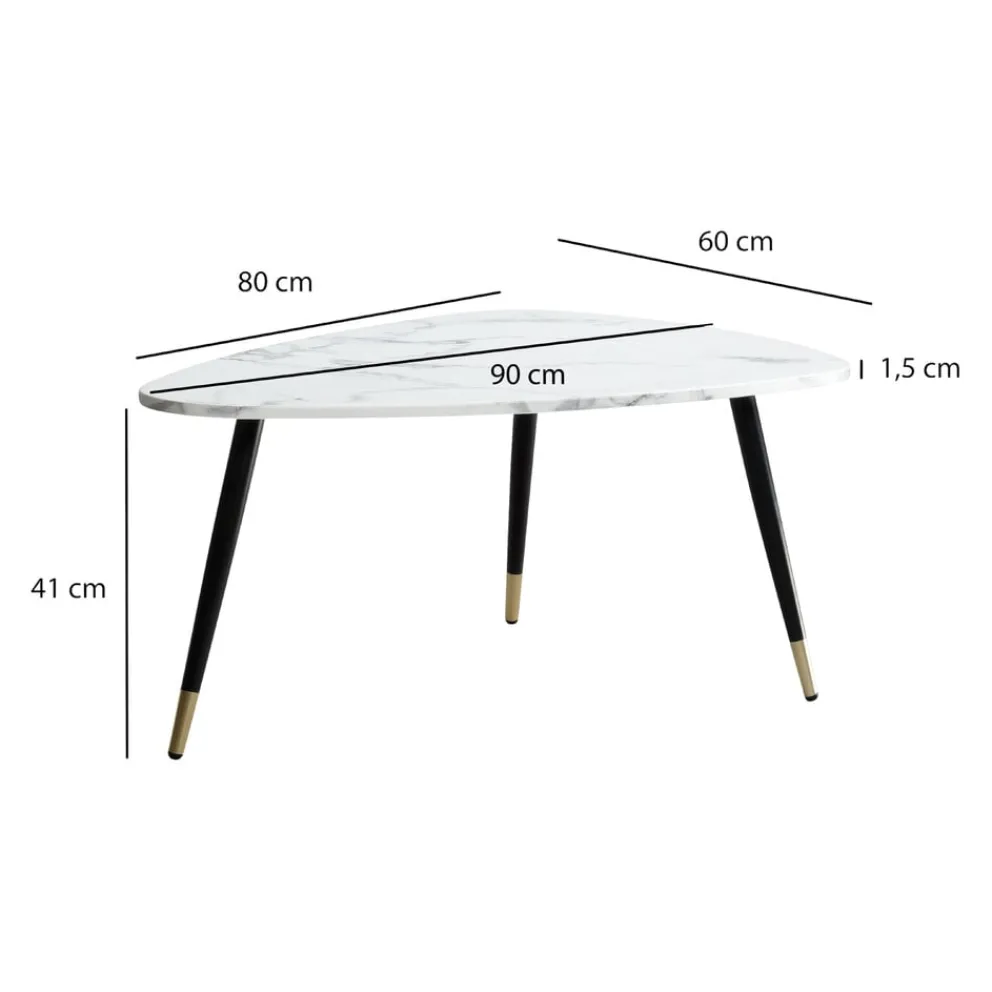 MID.YOU Klubtisch Marmor weiss Sale