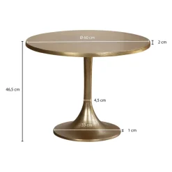 MID.YOU Klubtisch Metall champagner Sale