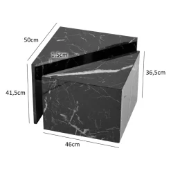 MID.YOU Klubtisch Monobloc schwarz Clearance
