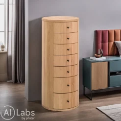 SJÖHOLM Kommode Barrel eichefarbig Online