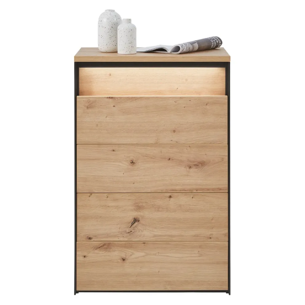 Voleo Kommode Edra eichefarbig, schwarz Clearance