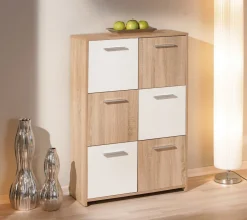 MID.YOU Kommode Egadi-506 eichefarbig, weiss Discount