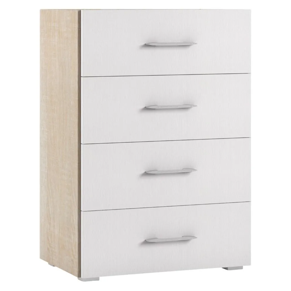 Sikelia Kommode Living eichefarbig, weiss Hot