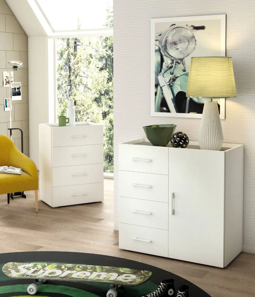 Sikelia Kommode Living betongrau, weiss Discount