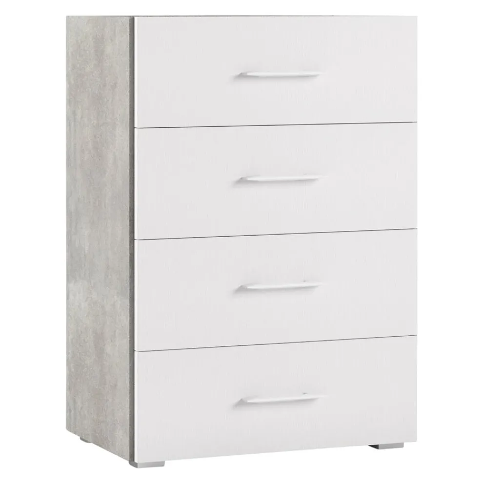 Sikelia Kommode Living betongrau, weiss Clearance