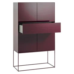 Piure Kommode Nex Hochglanz H15 purple red New