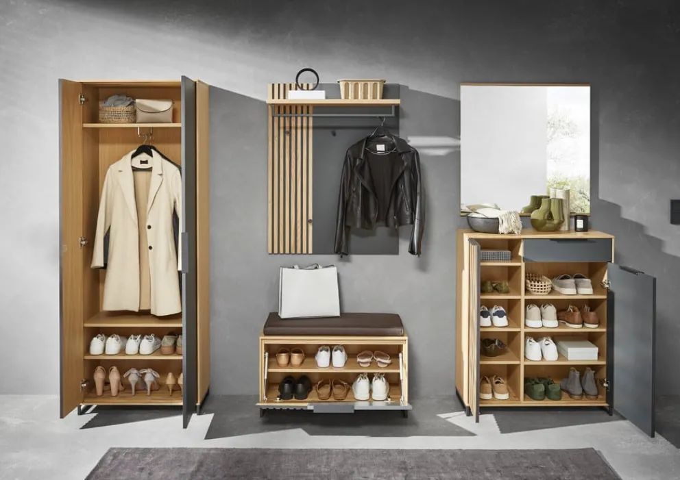 Dieter Knoll Kommode Riva anthrazit, eichefarbig Sale